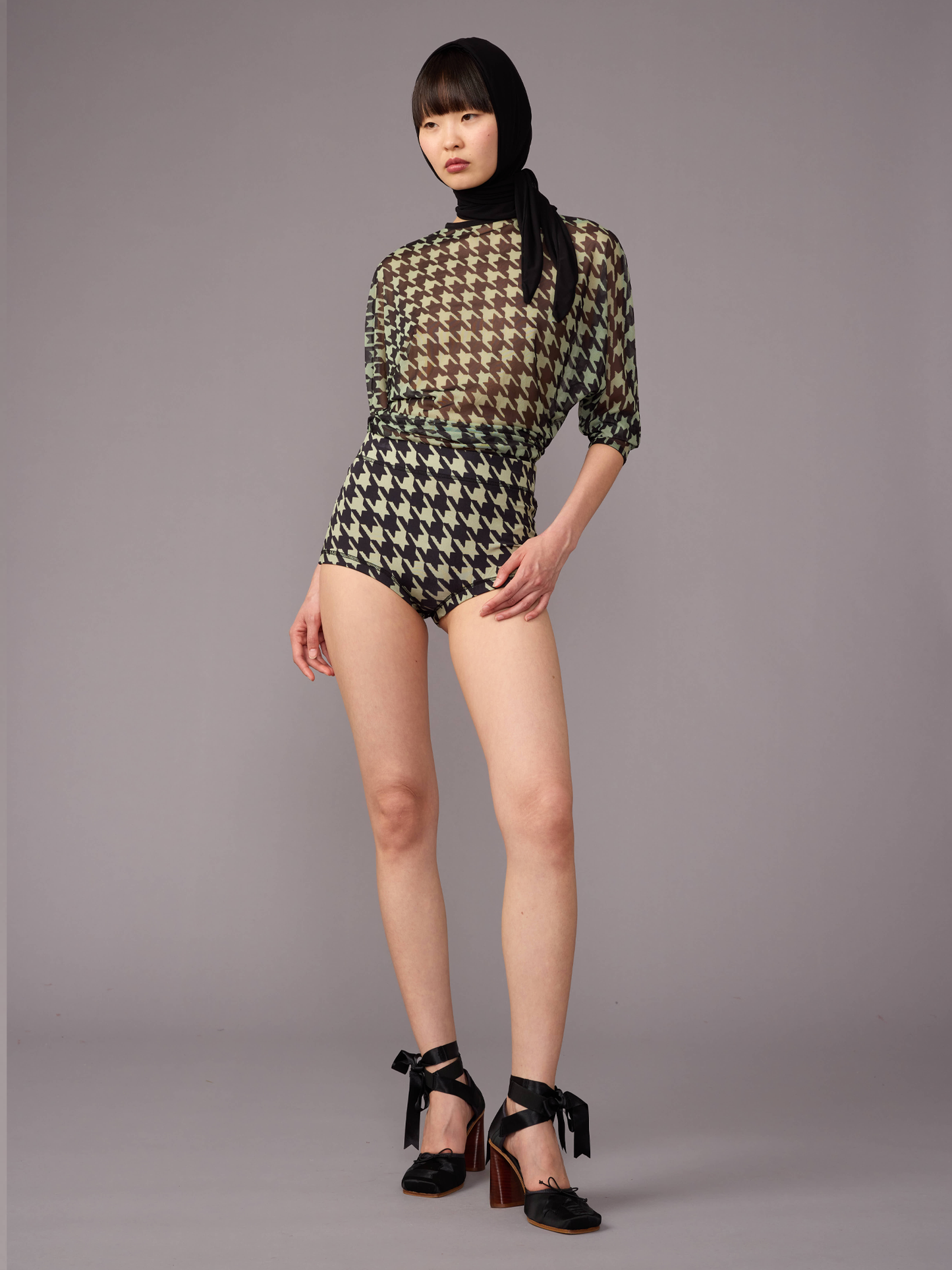 Houndstooth Mini Shorts