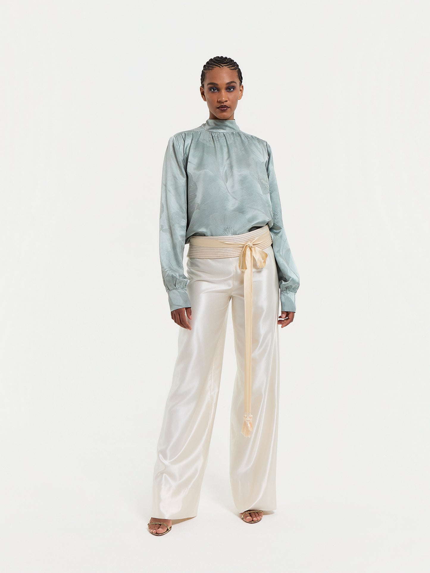 Mint Tie Blouse