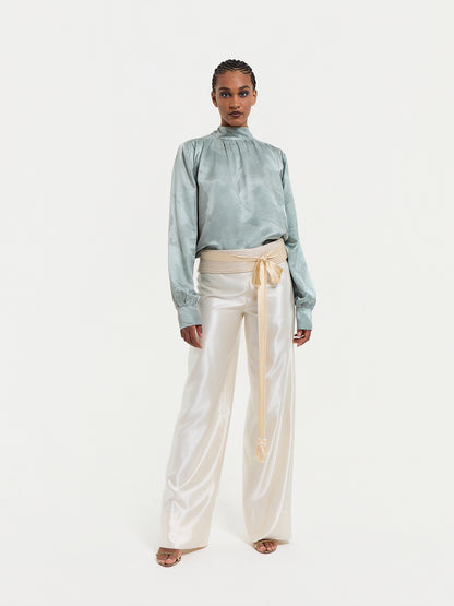 Mint Tie Blouse