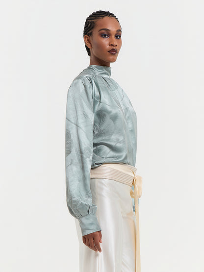 Mint Tie Blouse