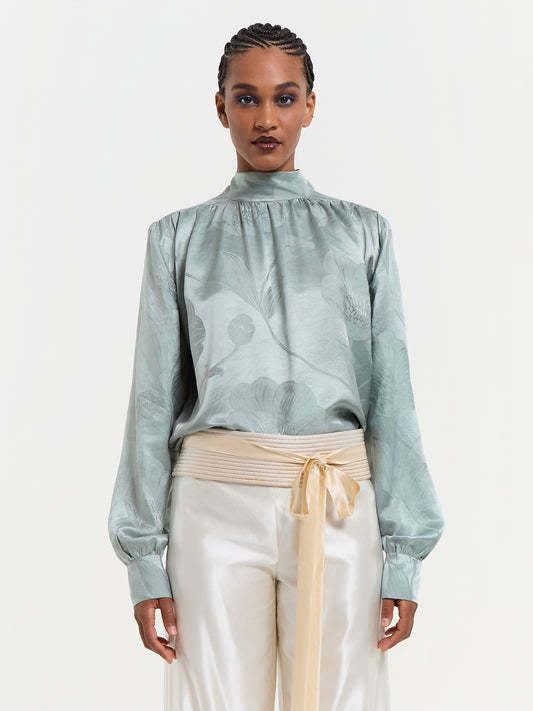 Mint Tie Blouse