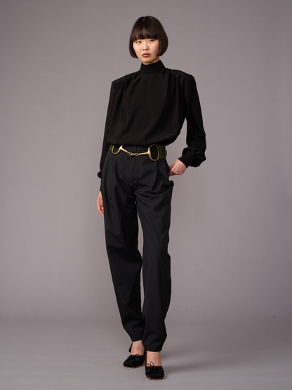 Black Wool Trousers