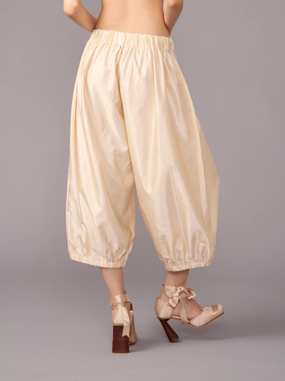Cream Silk Long Bloomers