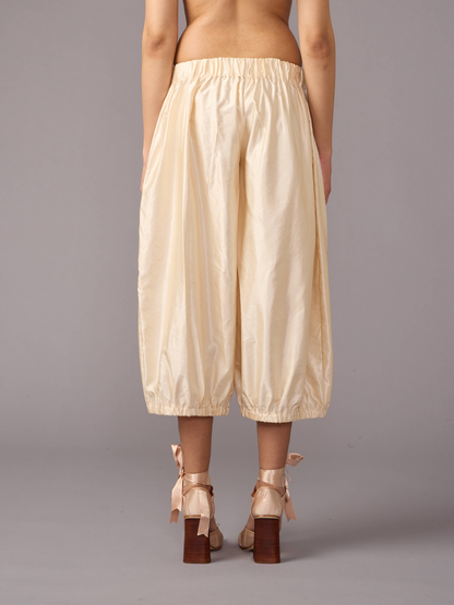 Cream Silk Long Bloomers
