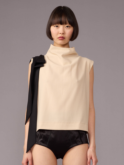 Cream Boxy Top
