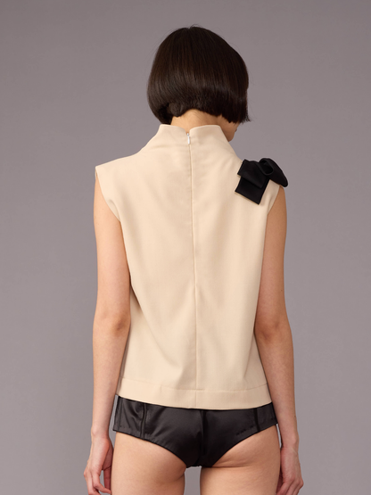 Cream Boxy Top