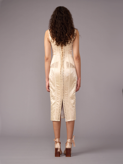 Silk Burlesque Corset Dress