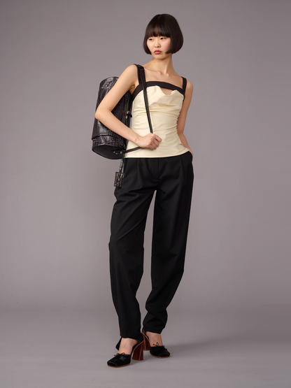 Black Wool Trousers