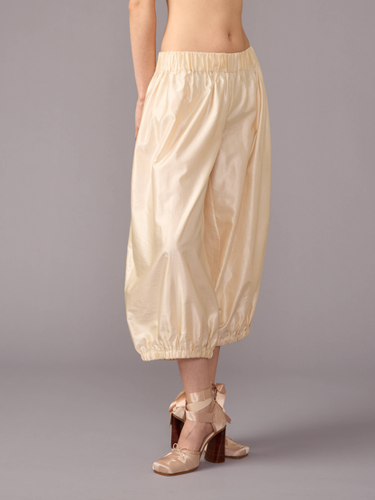 Cream Silk Long Bloomers