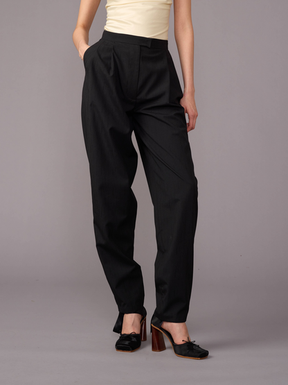 Black Wool Trousers