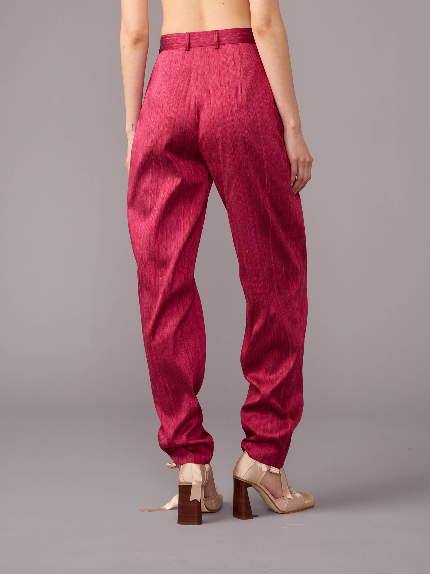 Silk Fuchsia Trousers