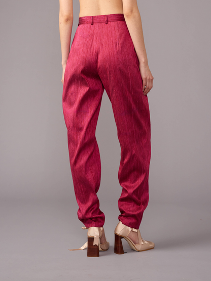 Silk Fuchsia Trousers