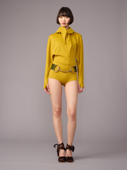 Mustard Mini Shorts