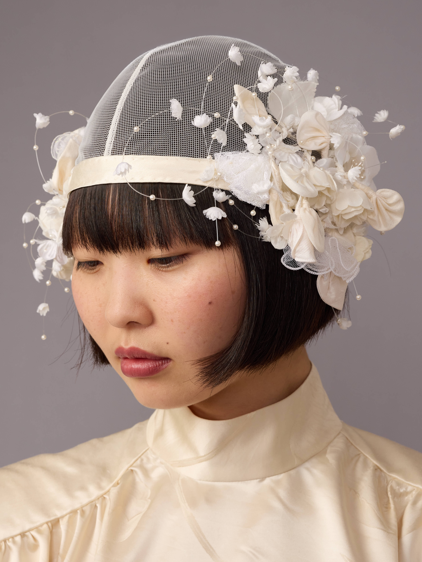 Bridal Flapper Cap