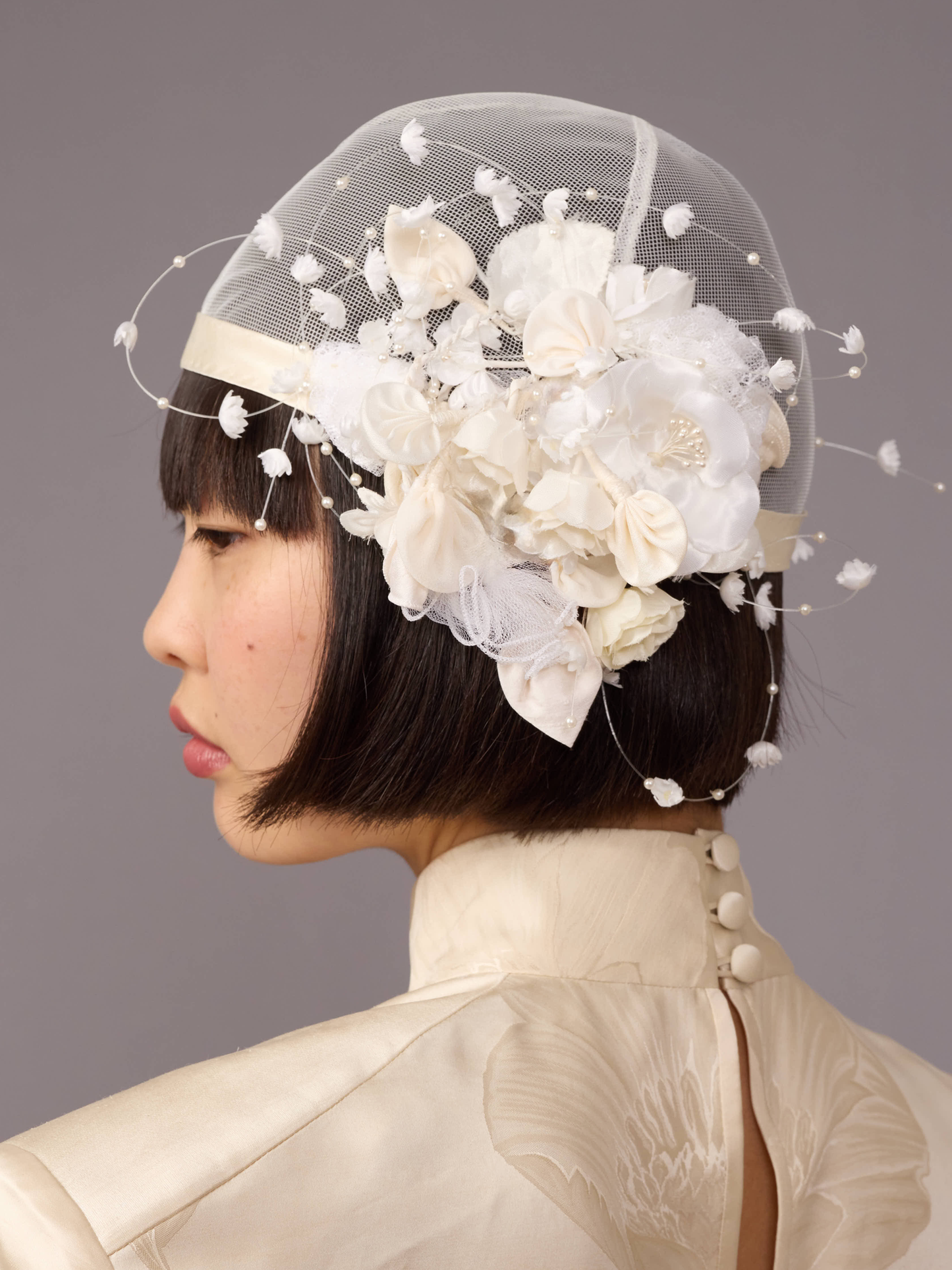 Bridal Flapper Cap