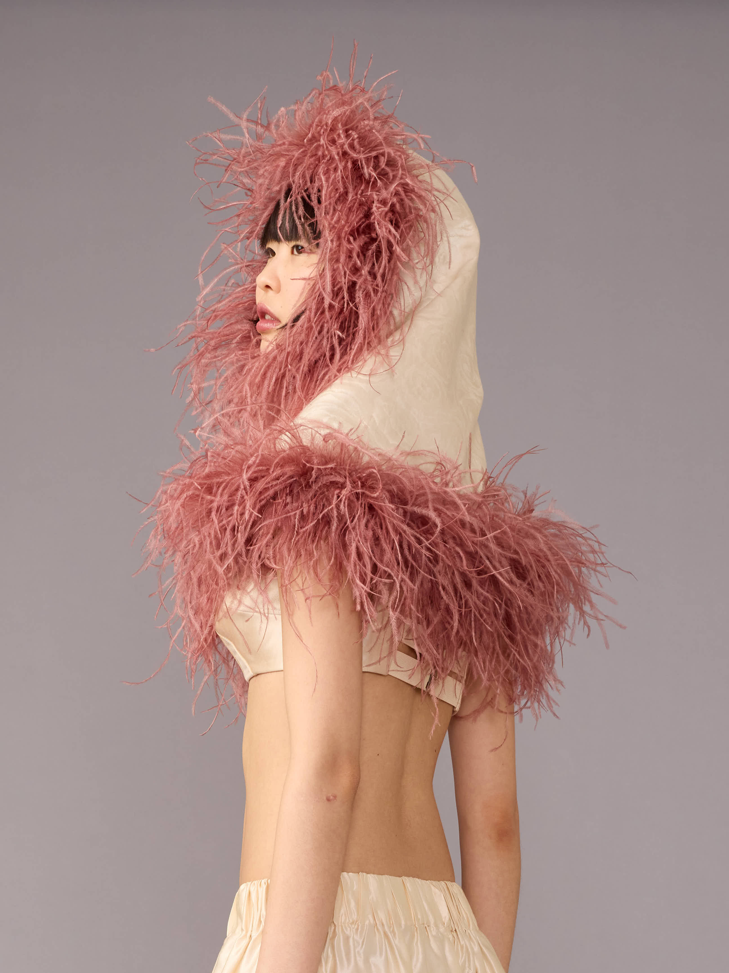 Rose Feather Hood