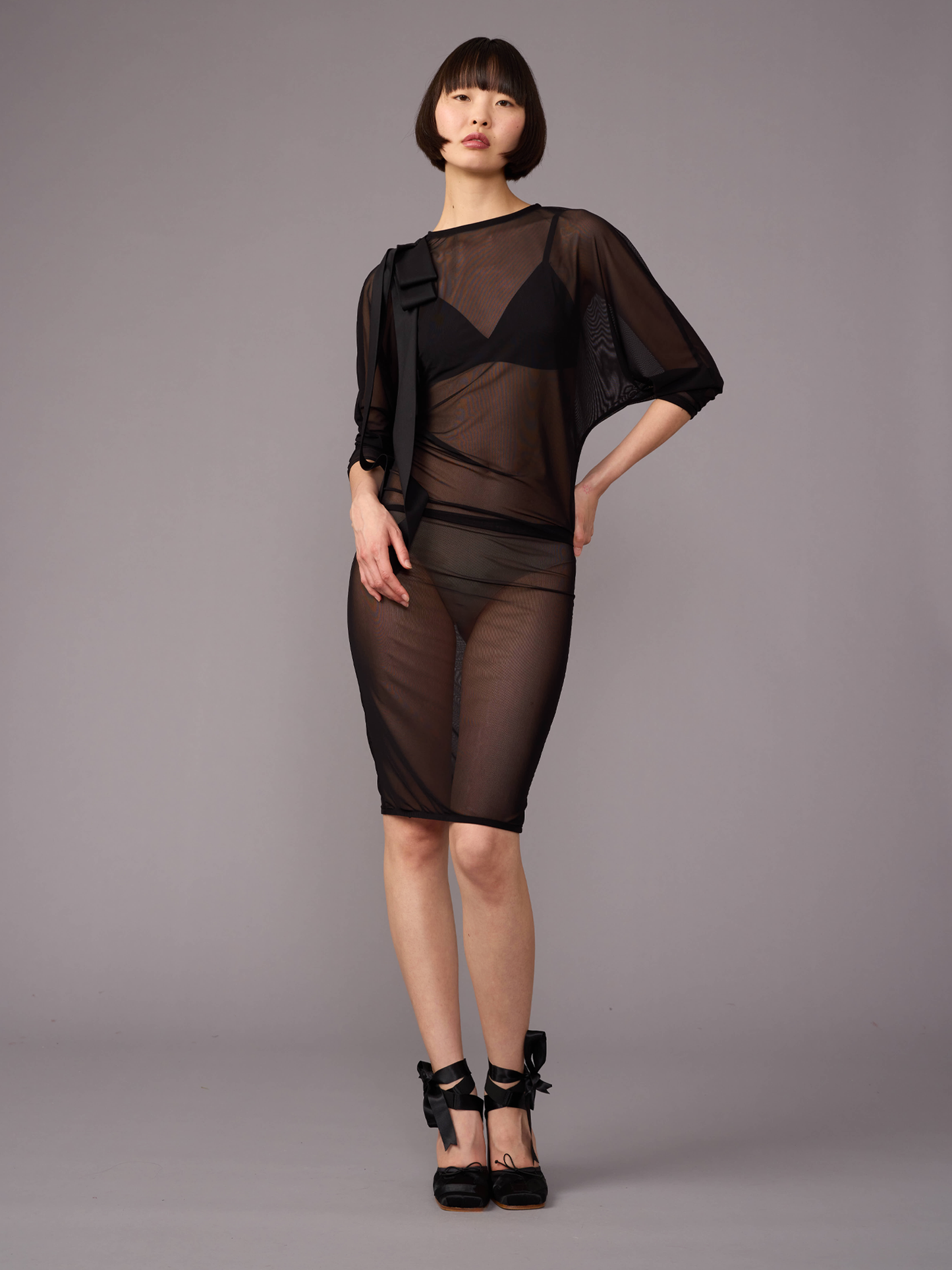 Batsleeve Midi Dress